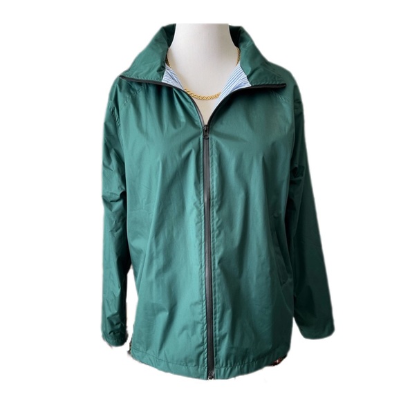 Jackets & Blazers - Spring jacket raincoat with roll up hood. Zipper, pockets. Size XL. EUC